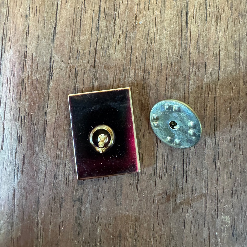 Vintage AT&T Telecommunications Enamel Silver Tone Lapel Pin Brooch - Picture 3 of 4